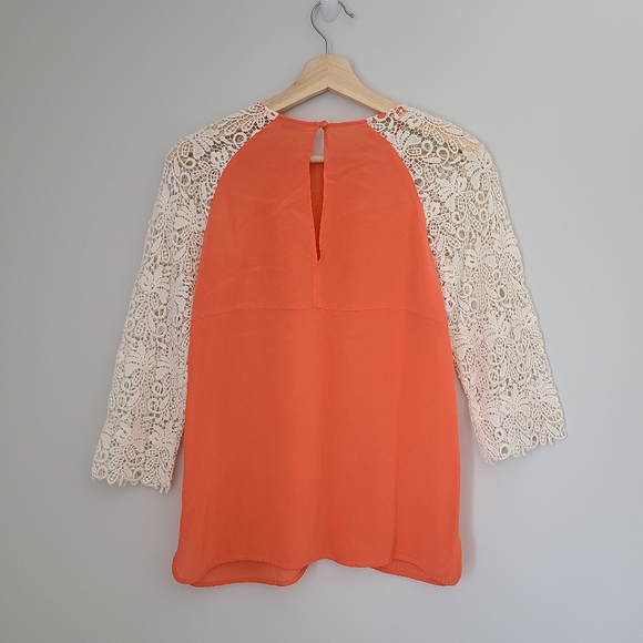 Club Monaco Silk cotton embroidered top size S - Picture 2 of 10